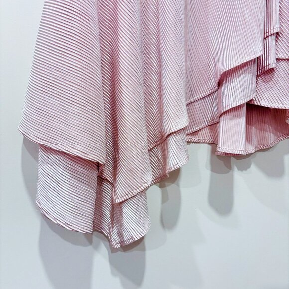 Michael Costello Howell Pink One-Shoulder Ruffle Sparkle Dress | Medium * - Picture 6 of 9